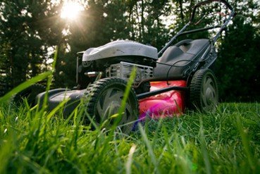 Lawn Mower front shot in grass
